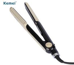 Kemei327 Nuevas planchas para el cabello Peluquería profesional Plancha de pelo de cerámica portátil Planchas Herramientas de peinado 8026186