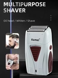 Kemei3382Tondeuse à cheveux professionnelle Rechargeable 0mm rasoir à tête nue rasoir électrique de haute qualité pour hommes sans fil 231225
