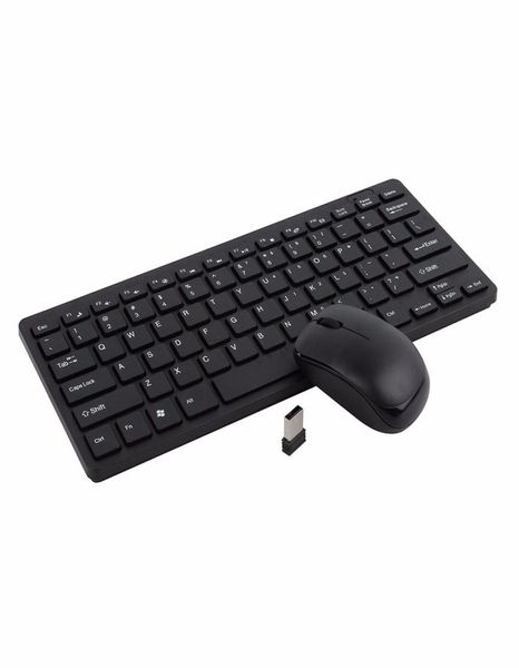 Kemile 24g Mini Keyboard sans fil et combo de souris optique Blackwhite pour Samsung Smart TV Desktop PC1352592