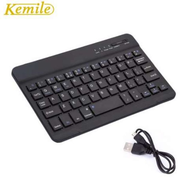 Kemile teclado de aluminio inalámbrico Bluetooth portátil ultradelgado con puerto de carga Micro para tableta Dell Venue 8 pro de 8 pulgadas