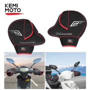 KEMiMOTO Scooter main barre hiver gants épaississement plus chaud moto gants ATV fourrure mitaines moto Quad vélo étanche H1022
