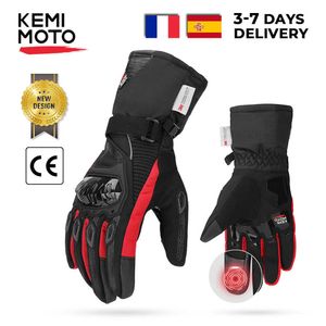 KEMiMOTO hiver Moto gants imperméable coupe-vent Motorcross protection écran tactile gants hommes Guantes Moto Luvas H1022