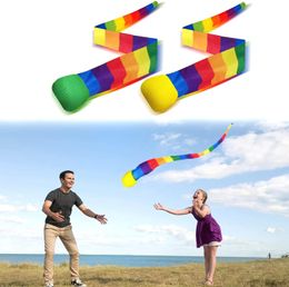 Kendama Rainbow Tail Ball Eco Friendly Tecido Sandbag Meteor Safe Catch Soft Kindergarten School Sensory Training Kid Toy 231218