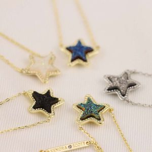 Kendras Scotts Neclace Jewelry Sequin Star-ketting Modieuze en stijlvolle eenvoudige stijl gepersonaliseerde veelkleurige hangerketting