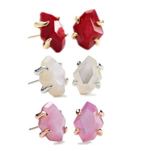 Livraison gratuite Kendrascotts Designer Kendras Scotts Bijoux Boucles d'oreilles Accessoire de mode Ke s * Diamond Border Blanc Beige Rose Boucles d'oreilles et boucles d'oreilles pour femmes