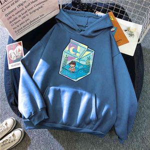 Kenma Kozume Sticker Cute Cartoon Print Hoodies Man'S Crewneck Cartoons Sweat à capuche confortable Anime Hoodie Harajuku Retro Man Hoodie H1227