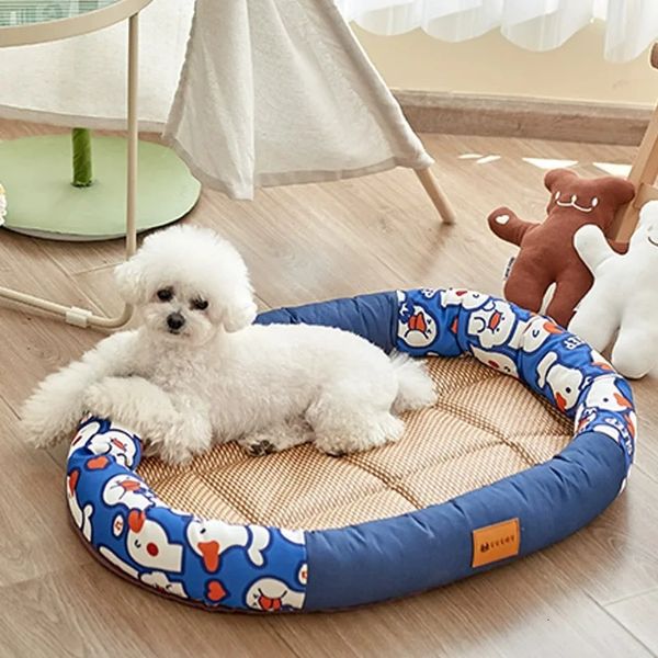 Kennel Summer Four Seasons Universal Teddy Nest Dog Bed Mat Cat Cool Ice Pad refroidissement Utilisation Accesorios 240416