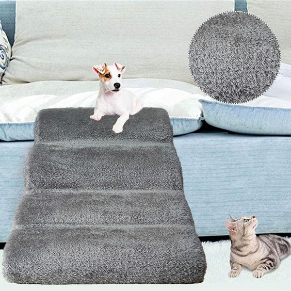 Niches 3/4 Niveaux Étapes Chien Escaliers Pour Petits Chiens Chats Maison Rampe Échelle Amovible Lavable Fournitures