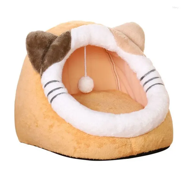 Chenils mignons et chauds pour animaux de compagnie, panier de lit pour chien, confortable, chaton, chaise longue, coussin, tente de maison pour chat, très doux, petit sac, lits lavables pour chats