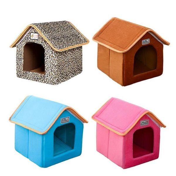 Chenils Pliable Pet House Lit Nid avec tapis doux hiver chien chiot canapé coussin chenil chiens chat F sqckfJ sports2010265O