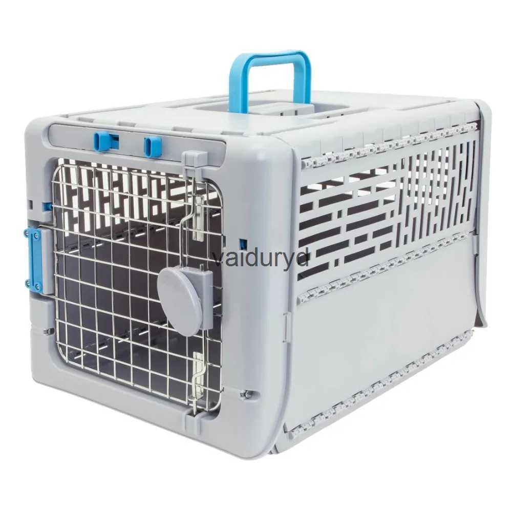 kennlar pennor 19 Collaptible Plastic Pet Kennel Small Dog House For Dogs Cat House and Habitats Bed Basket Supplies Things Puppy Cratevaiduryd