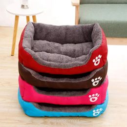 Chenils stylos lits chauds maison bonbons nid carré nid kennel pour petits chiens moyens chiens chiots de taille plus taille de chiens 231129