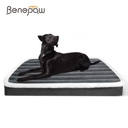 Benepaw – lit orthopédique doux pour chien, lavable, antidérapant, caisse à œufs, coussin de chenil en mousse, tapis de couchage pour animaux de compagnie, coussin pour petites, moyennes et grandes races, 230926