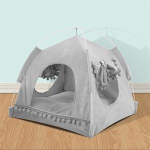kennels pennen ademende katten honden nest tent kennel vouwbare universele binnen tipee huisdier huis ademende puppy tent benodigdheden 220912