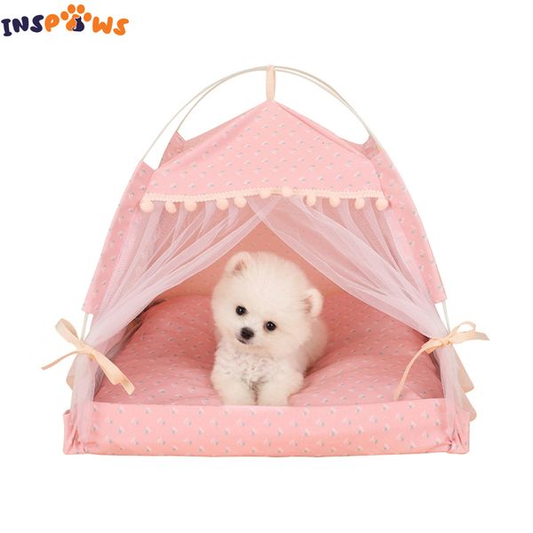 chennels pens Lits pour chiens Chenil pour animaux de compagnie Nid de chat Coussin de princesse Tente de voyage Lit extérieur pour petit chiot moyen Intérieur Cave House Canapé 230907