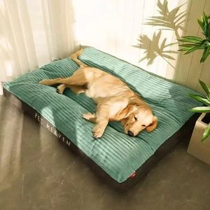 kennels pennen Hondenmat Corduroy Bed Wasbaar Winter Warm Kussen Superzacht Slaapkennel Sofa Pad Duurzaam Matras voor Middelgrote Honden 231212