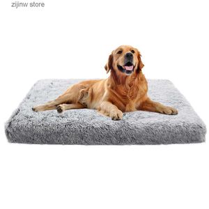 kennels pennen hond matras VIP wasbare grote honden bank bed draagbaar huisdier kennel wol pluche huis full -size slaapbeschermer product hondenbed y240322