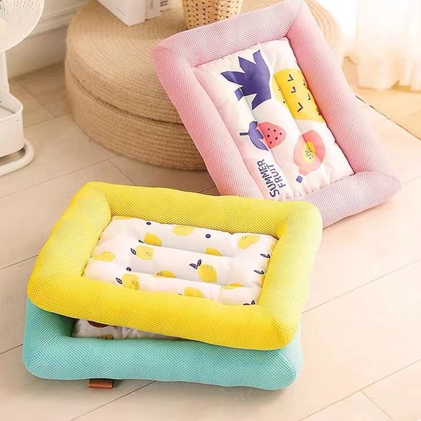 chenils stylos FAST Dog Mat Cooling Summer Pad Mat Universal Pet Bed Ice Pad Dog Sleeping Nest For Dogs Cats Pet Kennel FOR VIP 230719