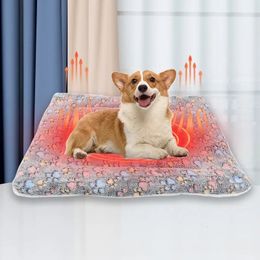 Chenils stylos flanelle épaissie chien lit tapis doux animal de compagnie tapis de couchage pour chiens chats hiver chaud couverture pour animaux de compagnie 231129