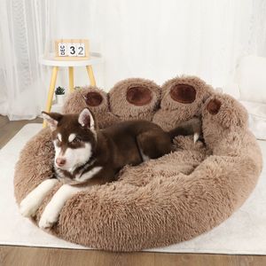 kennels pens Fluffy Dog Bed Large Pet Products Dogs Beds Small Sofa Baskets Pets Kennel Mat Puppy Cats Supplies Basket Blanket Accessories 231202