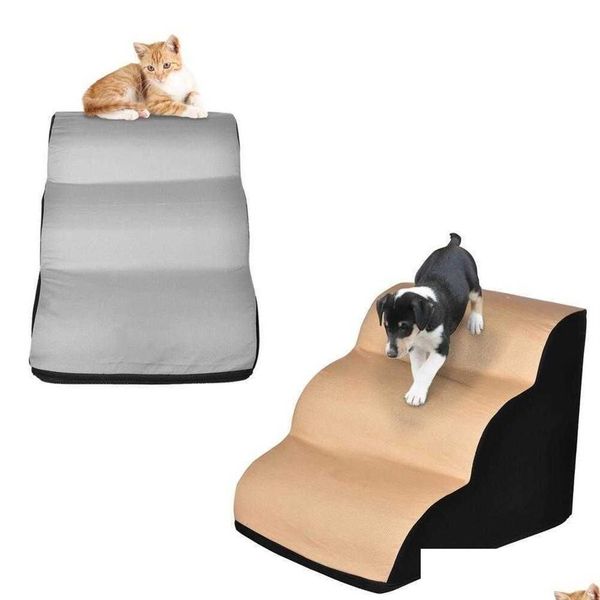 Perreras Plumas Espuma Mascotas Perro Gato Escaleras Escaleras Antideslizante Pequeña Manguera Rampa Escalera 3 Niveles Cachorro Gatito Cama Sofá Pasos Entrenamiento Juguete H0929273 Otact