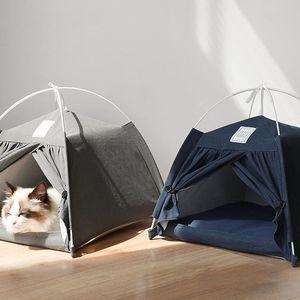 Kennels Pennen Opvouwbare Pet Hond Tent Huis Ademend Puppy Kat Bed Draagbare Outdoor Indoor Mesh Kennel voor Small