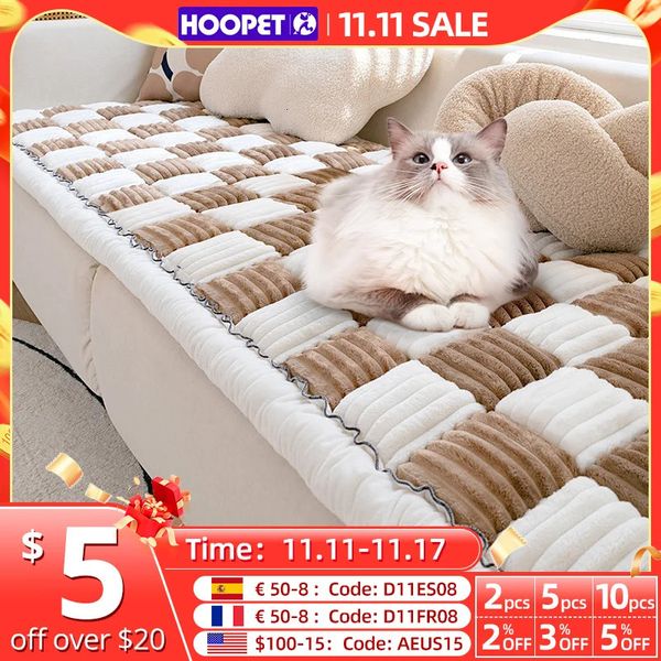 chenils stylos HOOPET chien lit tapis chaud animal chat couverture grattable anti-dérapant lavable coussin housse de canapé pour grands chiens fournitures pour animaux de compagnie 231110