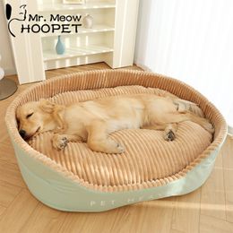 kennels pens Hoopet Cama para perros Cojín acolchado para perros pequeños y grandes Camas para dormir Casas para mascotas Gatos Colchón súper suave y duradero Estera extraíble 230906