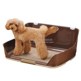 chenils stylos Intérieur Chien Toilette Résine Pet Chiot Pot Plateau avec couche Pee Post Protection Mur Pas Torn Pad pour Mâle Garçon Chiots 230715