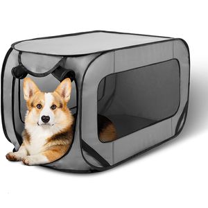 kennels pennen K40Portable Large Dog Bed Pop Up Dog Kennel Indoor Outdoor Crate for Pets Car Seat Kennel Cat Bed Collection Car Accessories 230625