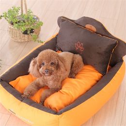 chenils pens Chenil Matelas pour animaux de compagnie Petit chien Teddy Corgi Nid de chat Amovible et lavable Hiver Grand chien Fournitures résistantes aux morsures 220912