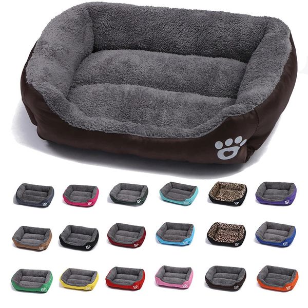 chenils stylos Grand lit pour chien Canapé-lit pour animaux de compagnie Chaud et confortable Chiens Maison Doux Nid en polaire Paniers pour chats Tapis de maison Automne Hiver Chenil étanche S-3XL 231120