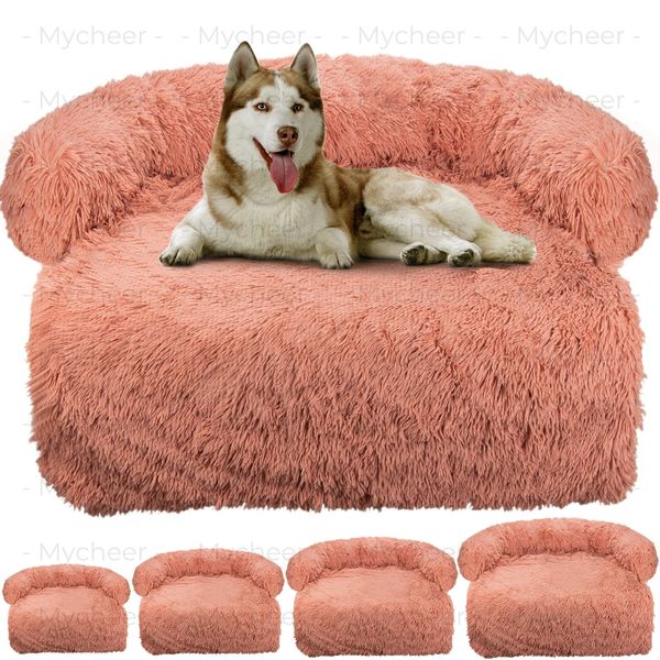 kennels pens Grand lit pour chien canapé moelleux chiens maison pour animaux de compagnie canapé tapis longue peluche chaude chenil animal chat chiot coussin lavable couverture canapé couverture 231129