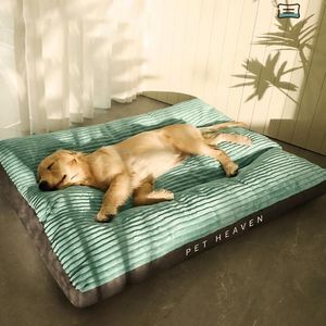 kennels pens Estera para perros de gran tamaño, cama para mascotas extraíble y fácil de limpiar, estera cálida para invierno para dormir, estera para mascotas de lana transpirable 230926