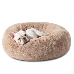 Kennels Pens Long Plush Dog Bed House Mat Invierno Cálido Dormir Gatos Nido Cesta suave Cojín para mascotas Portátil 230314