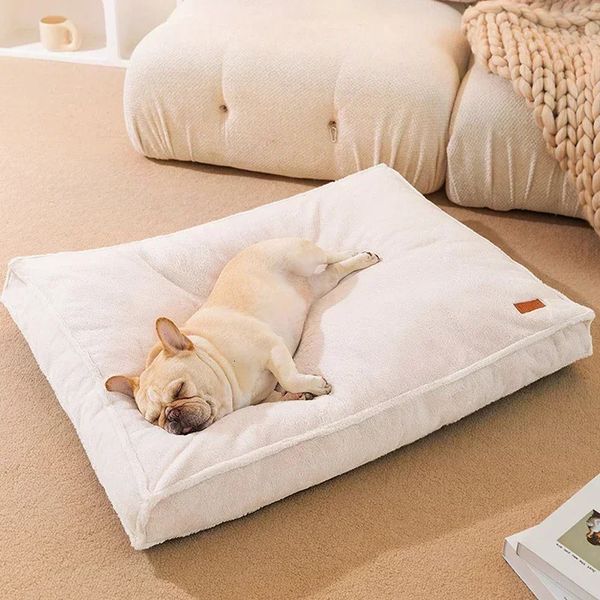 kennels pens Alfombra de cama para mascotas de lujo Cama para dormir para perros medianos y grandes Estera acogedora para nido Cojín suave para sofá para gatos Perrera Suministros para mascotas extraíbles 231101