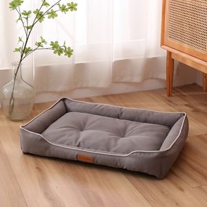 Chenils stylos luxe hiver chaud grand chien canapé-lit à genoux chat tapis maison coussin animaux de compagnie lits de couchage tapis pour et petit 231218