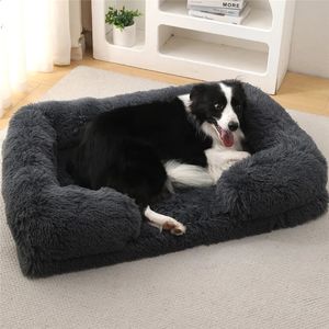 kennels pens Luxe hiver chaud grand chien canapé-lit chien à genoux chat tapis maison coussin animal de compagnie dormir canapé-lit tapis pour grand et petit chien 231109