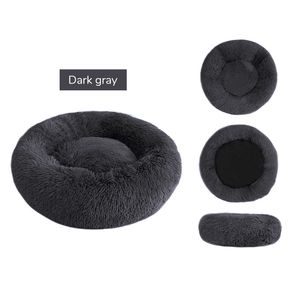 Kennels Pennen Hond Bed Lang Pluche Donut Ronde Hondenkennel Comfortabel Pluizig Kussen Mat Winter Warm Voor Hond Kat huis EU Magazijn 230625