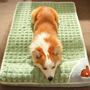 Kennels Pens Lit pour chien de compagnie amovible lavable hiver tapis pour chien protéger la colonne cervicale épaissie maison de chien intérieur pour petit moyen grand chien lit 231101