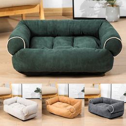 kennels pennen huisdier hondenbed bank sofa diepe slaap rechthoek sofa stijl met anti slip plastic bodem verdikte warme mat super zacht 230111