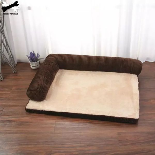 kennels pens Cama para Perros para Mascotas, cojín Suave, Almohada Cuadrada en Forma de L, Funda Lavable a máquina y tapete Desmontable, casa para Gatos para Cachorros, Perros medianos y Grandes 231030