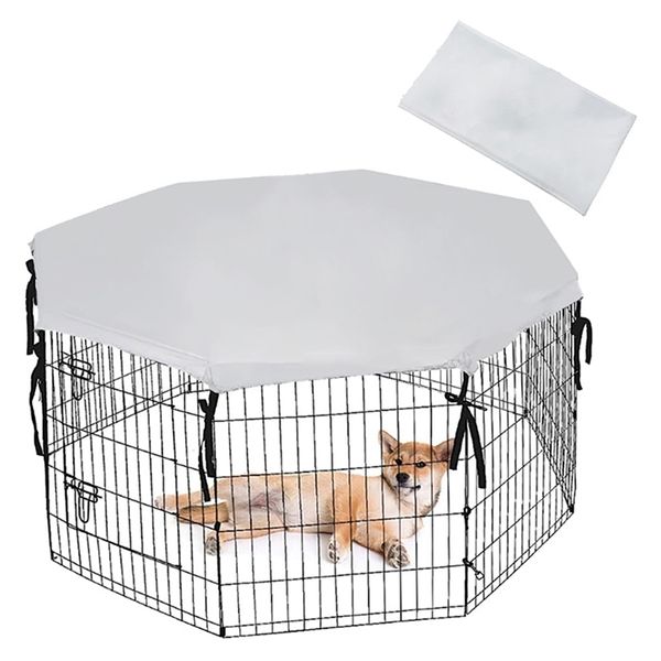 chenils stylos Pet Dog Cage Cover Oxford Dustproof Imperméable Extérieur Pliable Petit Moyen Grand Chenil Accessoire Produits 220912