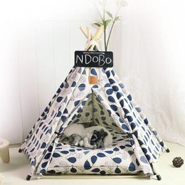 kennels pens Tienda para Mascotas Casa Cama para Perros portátil Desmontable Lavable Tipi Cachorro Gato Perreras Interiores y Exteriores Cueva con tapetes Pizarra 231120