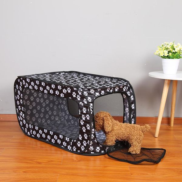 chenils stylos Portable Pliant Rectangulaire Pet Tente Chien Cage Parc Clôture Chiot Chenil Chat Pet Jouer Tentes Tunnel Respirant Chien Maison 230625