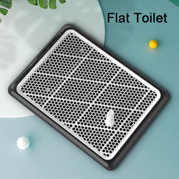 Perreras bolígrafos Toliet portátil para mascotas Entrenamiento de plástico con pilar Estera de baño Potty Dog Pad Tray Entrenador urinario Pee 230720