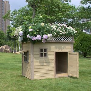 chenils stylos Maisons pour chiens en bois massif étanches à la pluie Patio intérieur Chenils pour chiots Cour extérieure Villa pour chaton pour général grand moyen petit chiens 220912