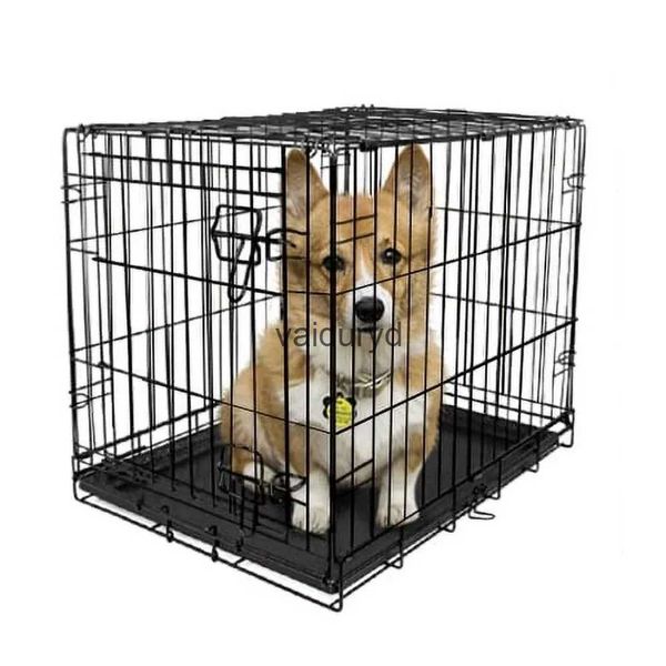 kennels pens Caisse pliante pour chien à une porte avec séparateurs pour maisons et habitats panier moyen pour lit 30 fournitures pour animaux de compagnie chenil pour chiot Housevaiduryd