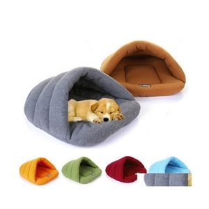 Chenils Stylos Doux Polaire Tapis Pour Animaux De Compagnie 6 Couleurs Hiver Chaud Nid Chat Petit Chien Chiot Chenil Lit Canapé Slee Sac Maison Cave Drop Deli Dhmzi