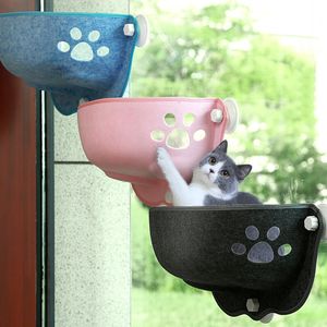 Perreras Plumas Sunny Ventana Asiento Nido Gato Hamaca con cojín Pet Kitty Colgando Cama para dormir Fuerte Ventosas Gatos 230907